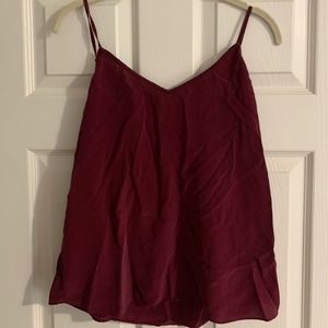 Maroon/merlot colored strappy tank top